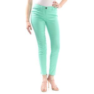 KENSIE Womens Green Buttoned Skinny Pants 8
